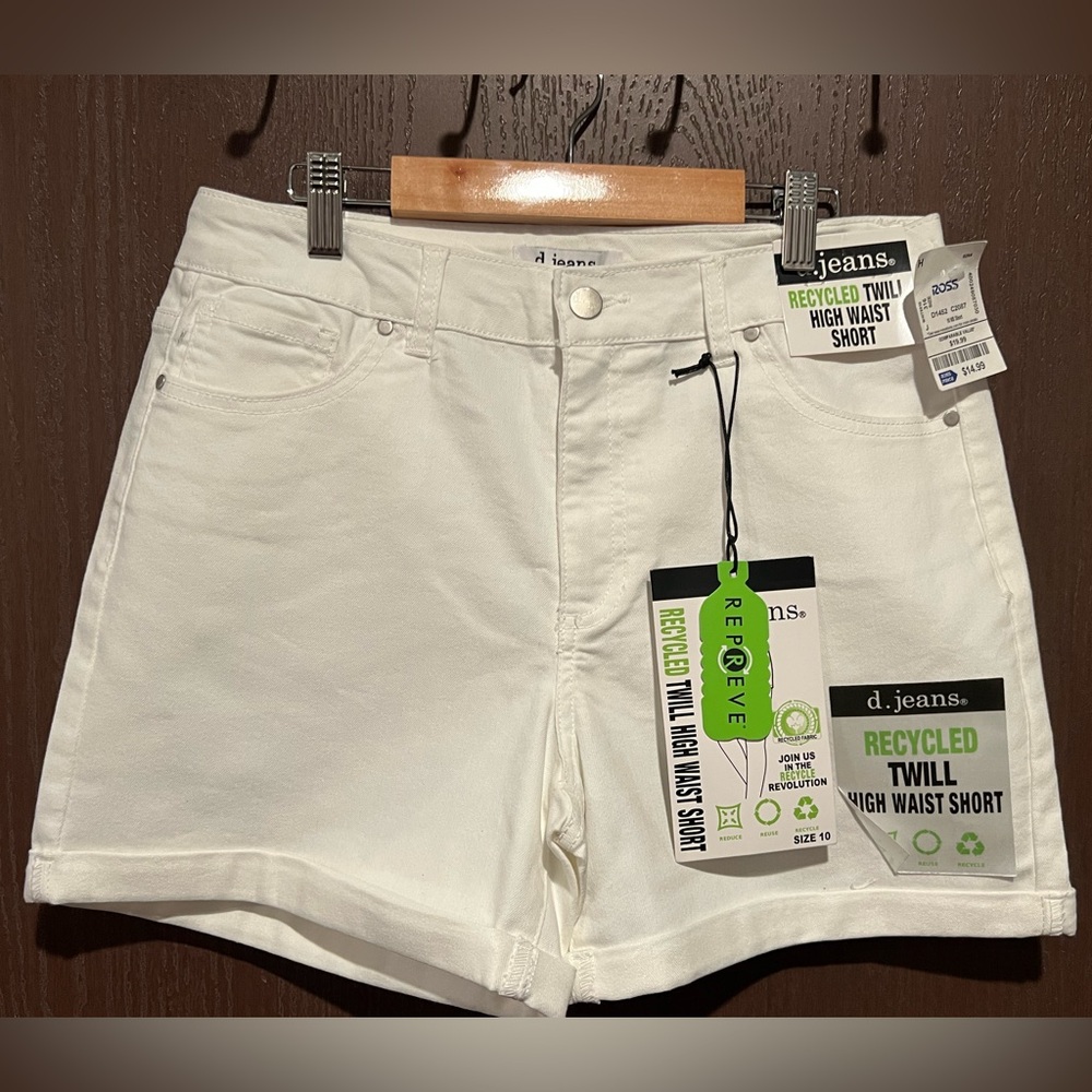 White jean shorts